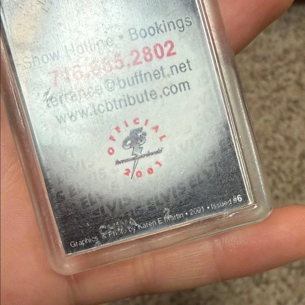 Vintage 2001 Elvis Tribute Terrance C. Buchwald Keychain - Picture 3 of 5